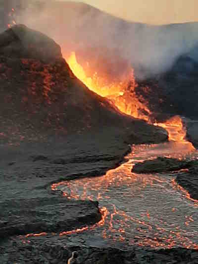 Volcanic eruptions and lava